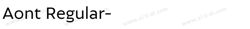 Aont Regular字体转换